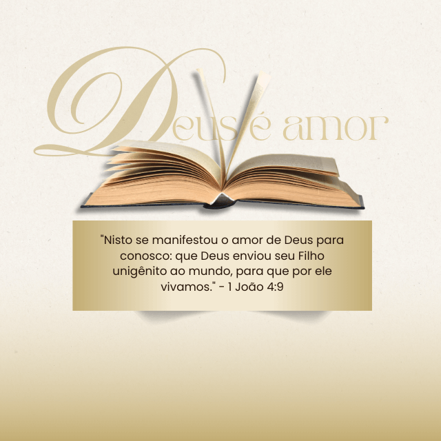 Versículo bíblico 1 João 4:9 sobre o amor de Deus revelado em Jesus