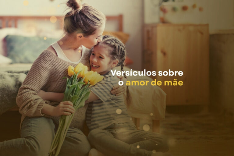 Mãe abraçando filha com flores representando amor materno Provérbios 31:28